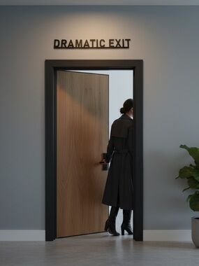 Metal Dramatic Exit Above Door Sign